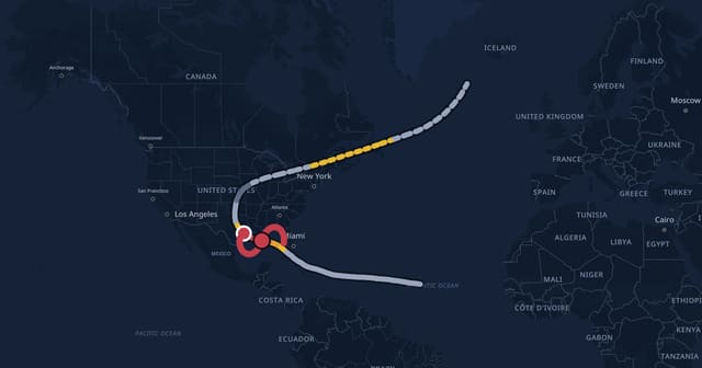 Track map of 1900 Galveston Hurricane (1900)