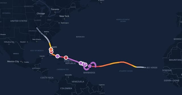 Track map of Hurricane Irma (2017)