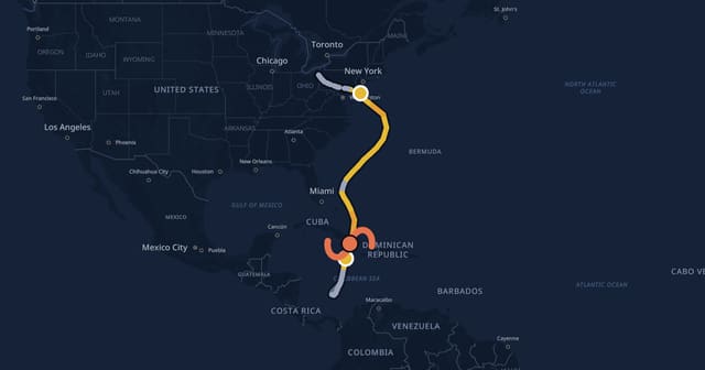 Track map of Hurricane Sandy (2012)