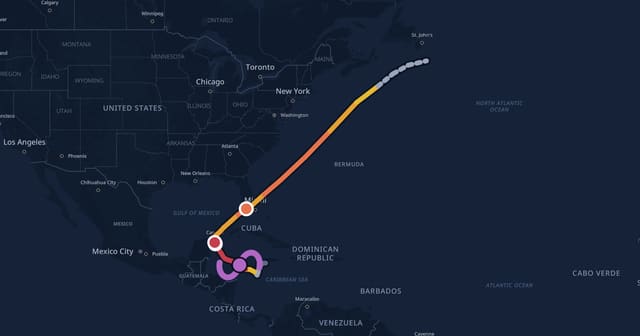 Track map of Hurricane Wilma (2005)