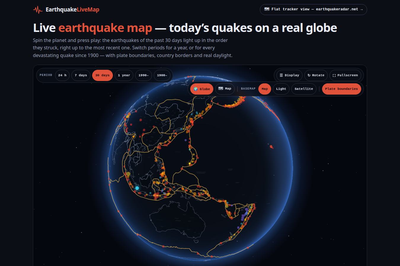 Earthquake Live Map